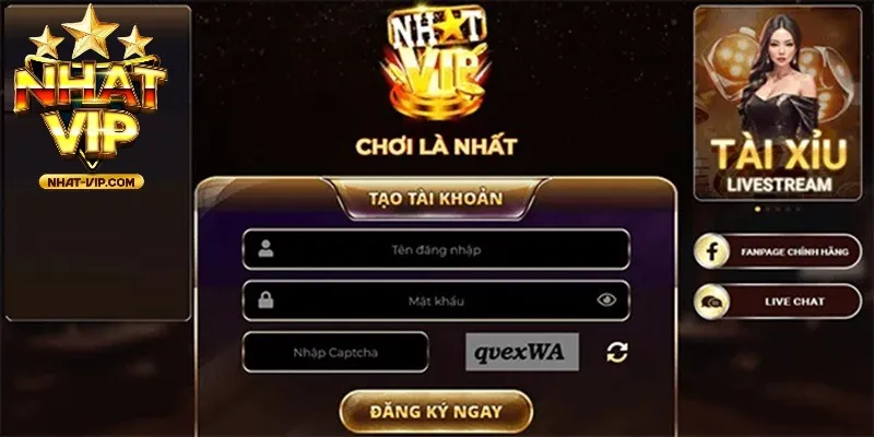 Đăng ký tài khoản cổng game NhatVIP dễ dàng